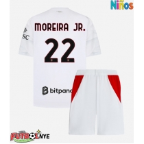 Camiseta AC Milan Diego Moreira #22 Visitante Equipación para niños 2026-27 manga corta (+ pantalones cortos)